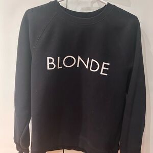 Brunette The Label BLONDE Black Crewneck Sweatshirt